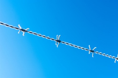 define barbed wire